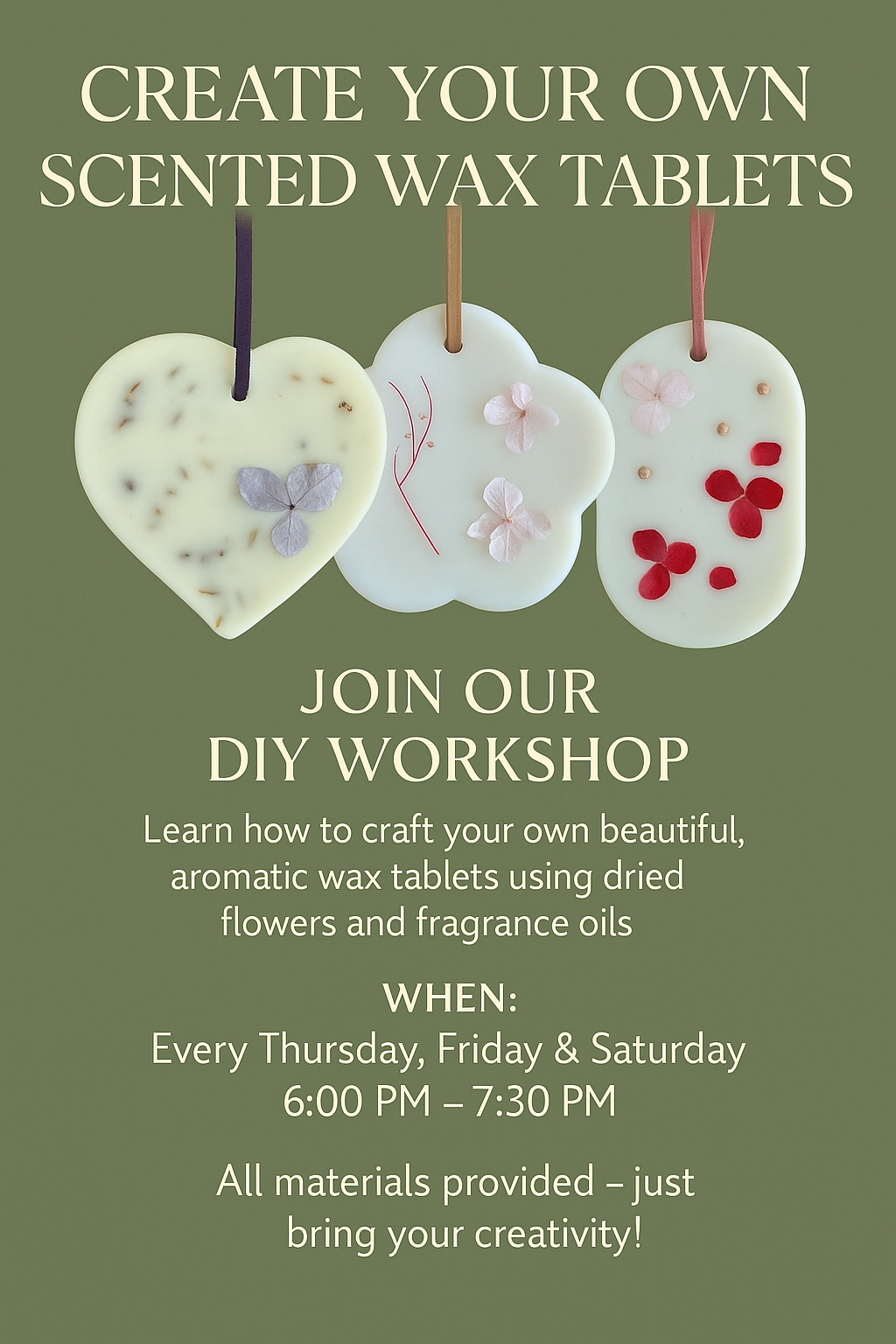 Candle Making Class - Wax Tablet making
