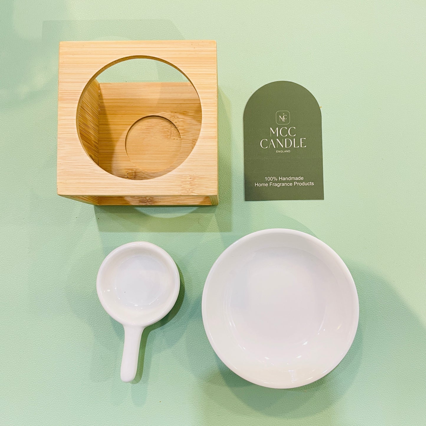 Wooden Frame Ceramic Wax Burner