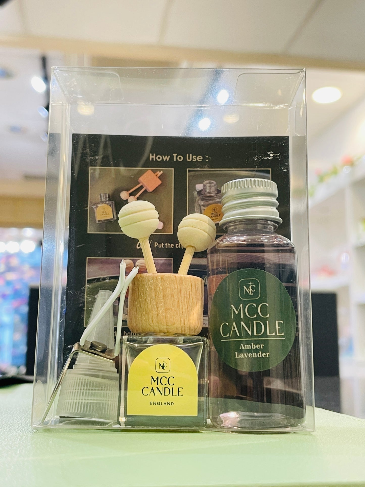 MCC Car Air Freshener Diffusers Amber Lavender