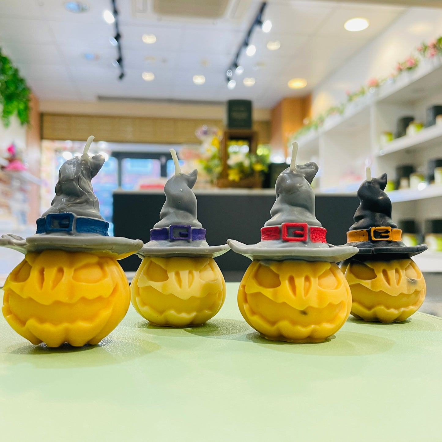 Halloween Wizard Pumpkin Shape Candle