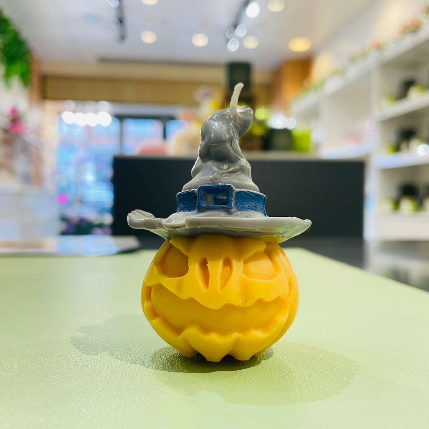 Halloween Wizard Pumpkin Shape Candle