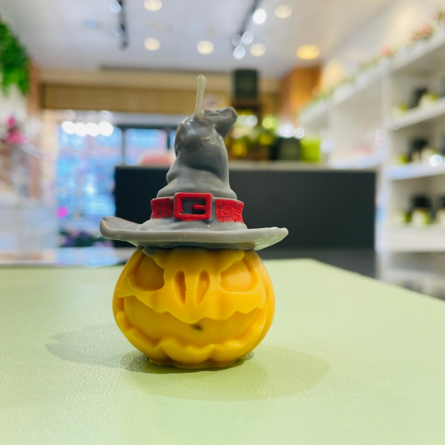 Halloween Wizard Pumpkin Shape Candle