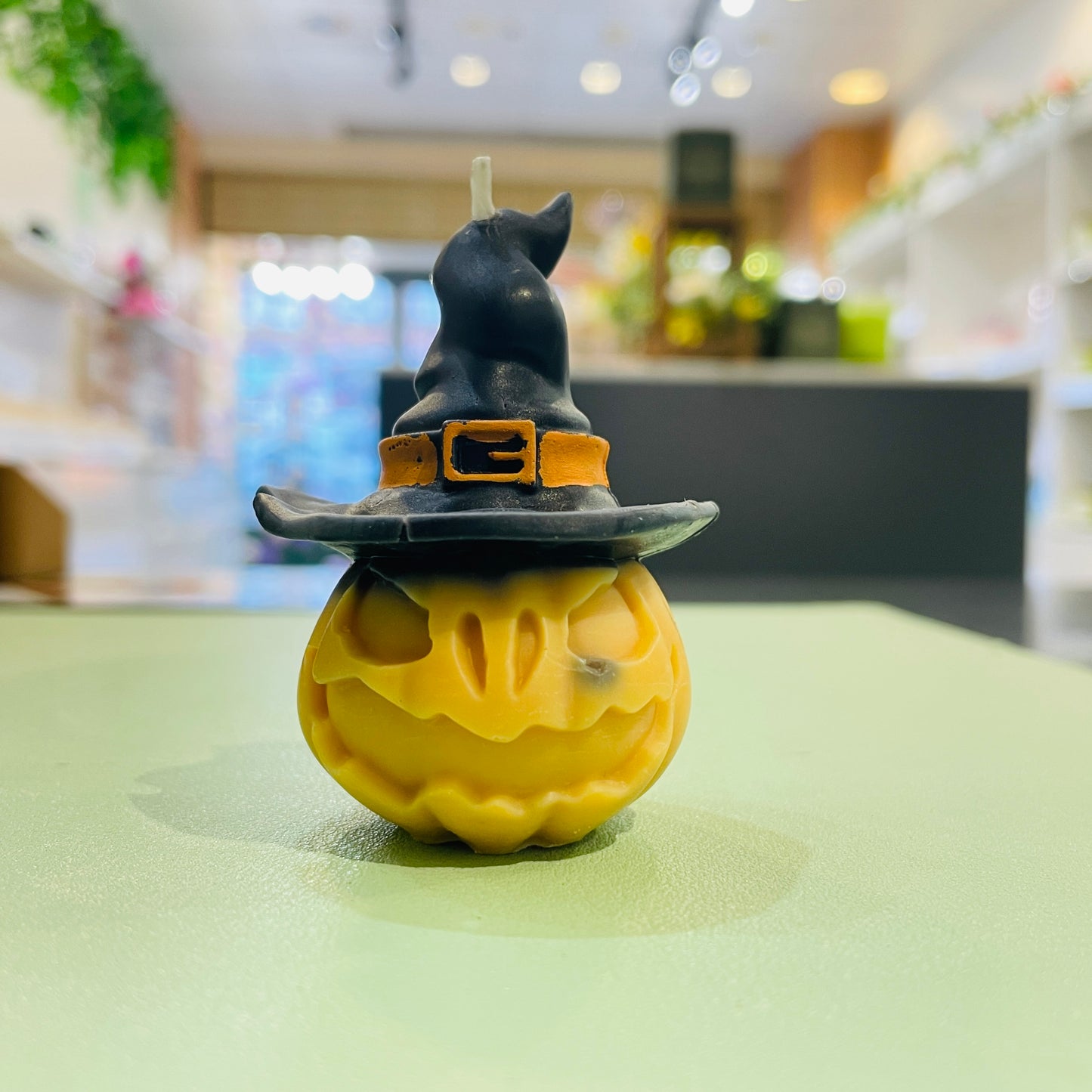 Halloween Wizard Pumpkin Shape Candle