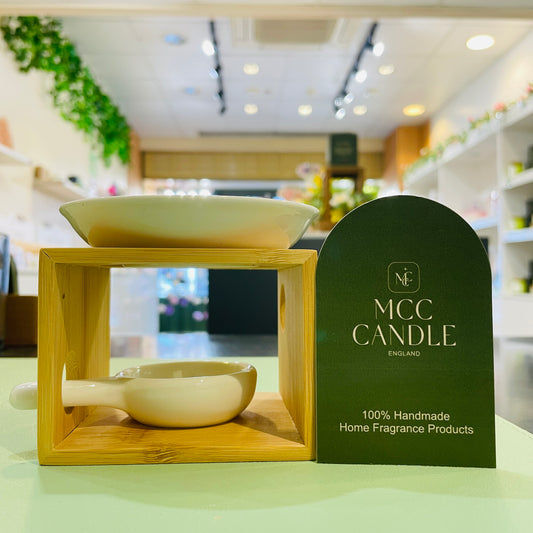 Wooden Frame Ceramic Wax Burner