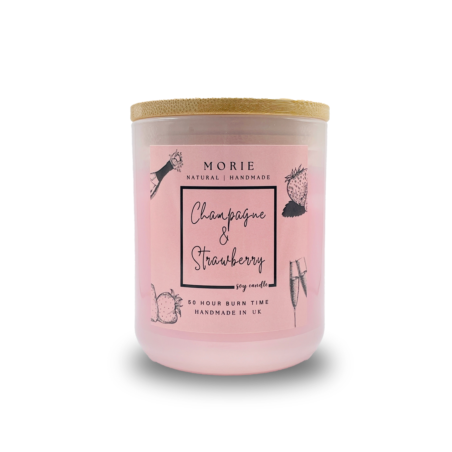 Morie Champagne Strawberry Soy Candle