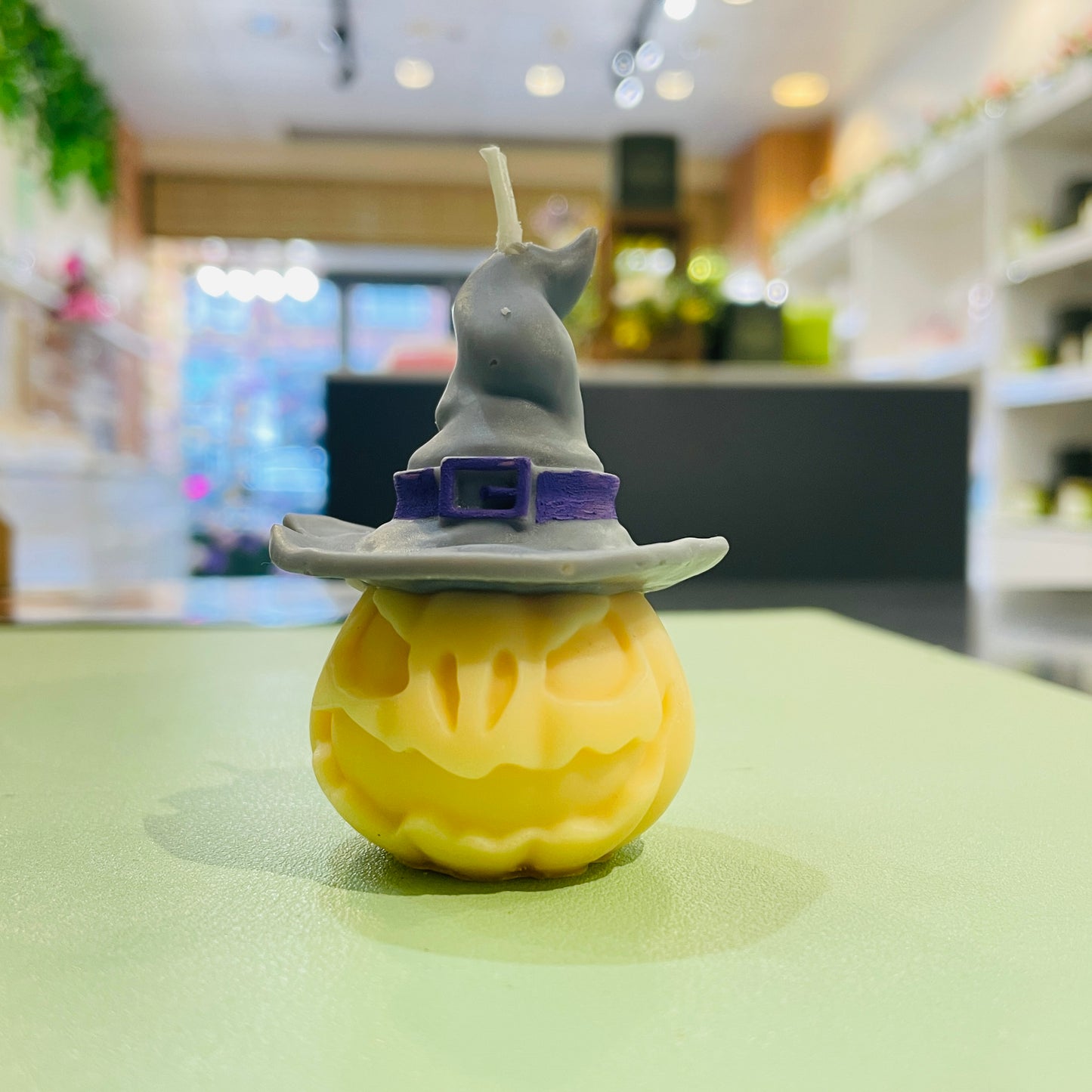 Halloween Wizard Pumpkin Shape Candle