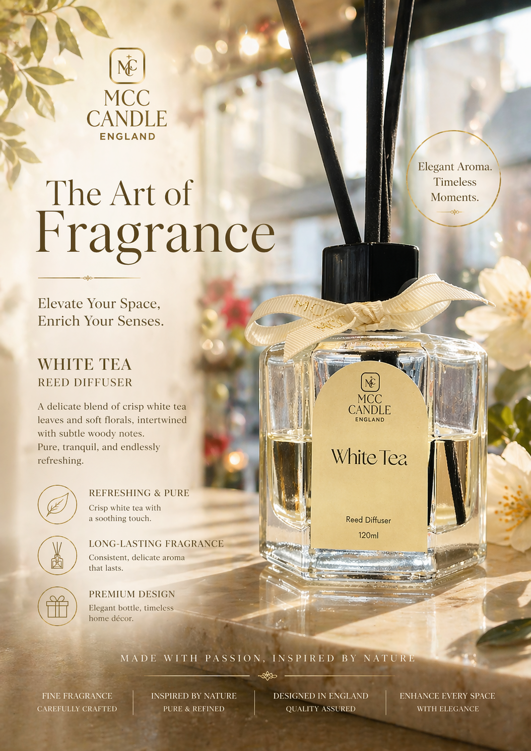 MCC White Tea 100% Soy Wax Candle (Glasgow Hong Kong Market Pre order)