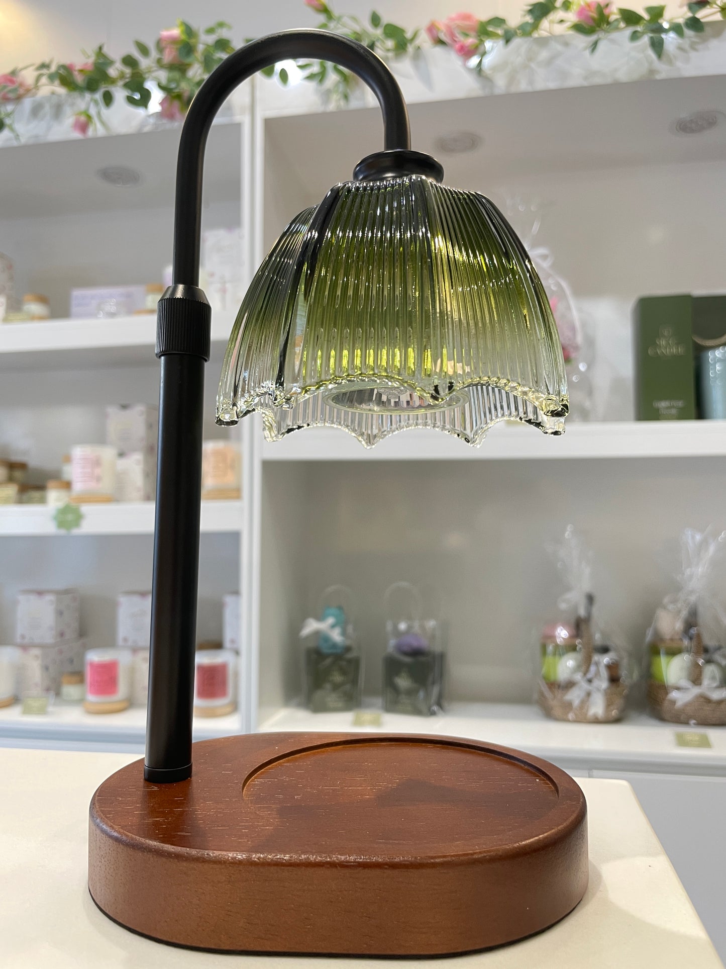 Elegant Glass Candle Lamp