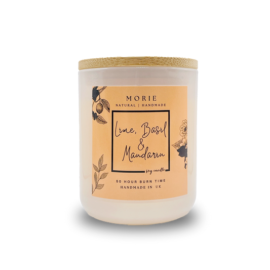 Morie Lime Basil Mandarin Soy Candle