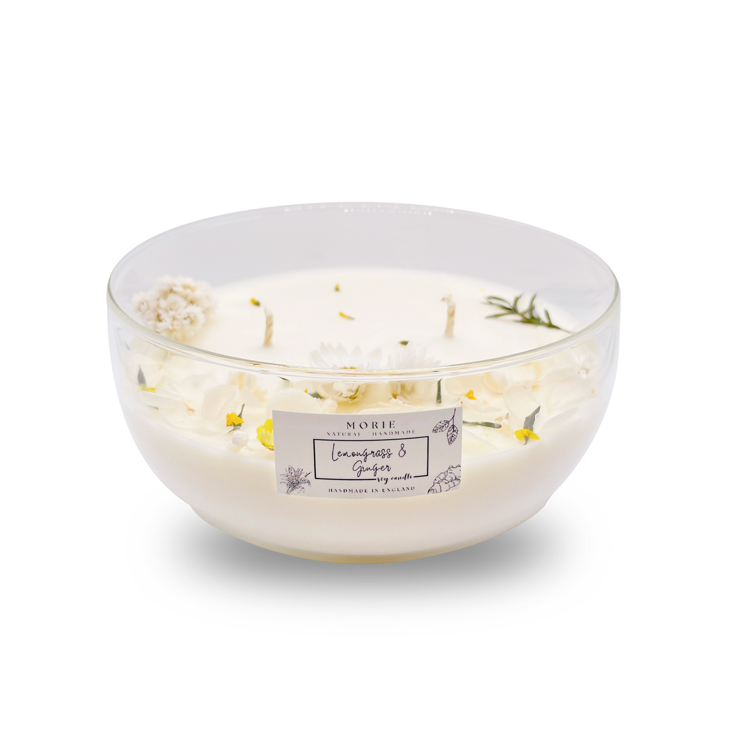 Morie Floral Candle Lemongrass Ginger