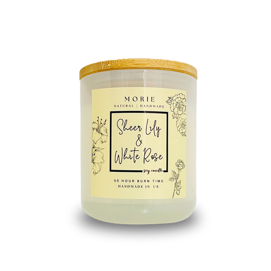 Morie Sheer Lily White Rose Soy Candle